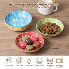 AHX cat bowls glazed-inside multicolor add color to meals.