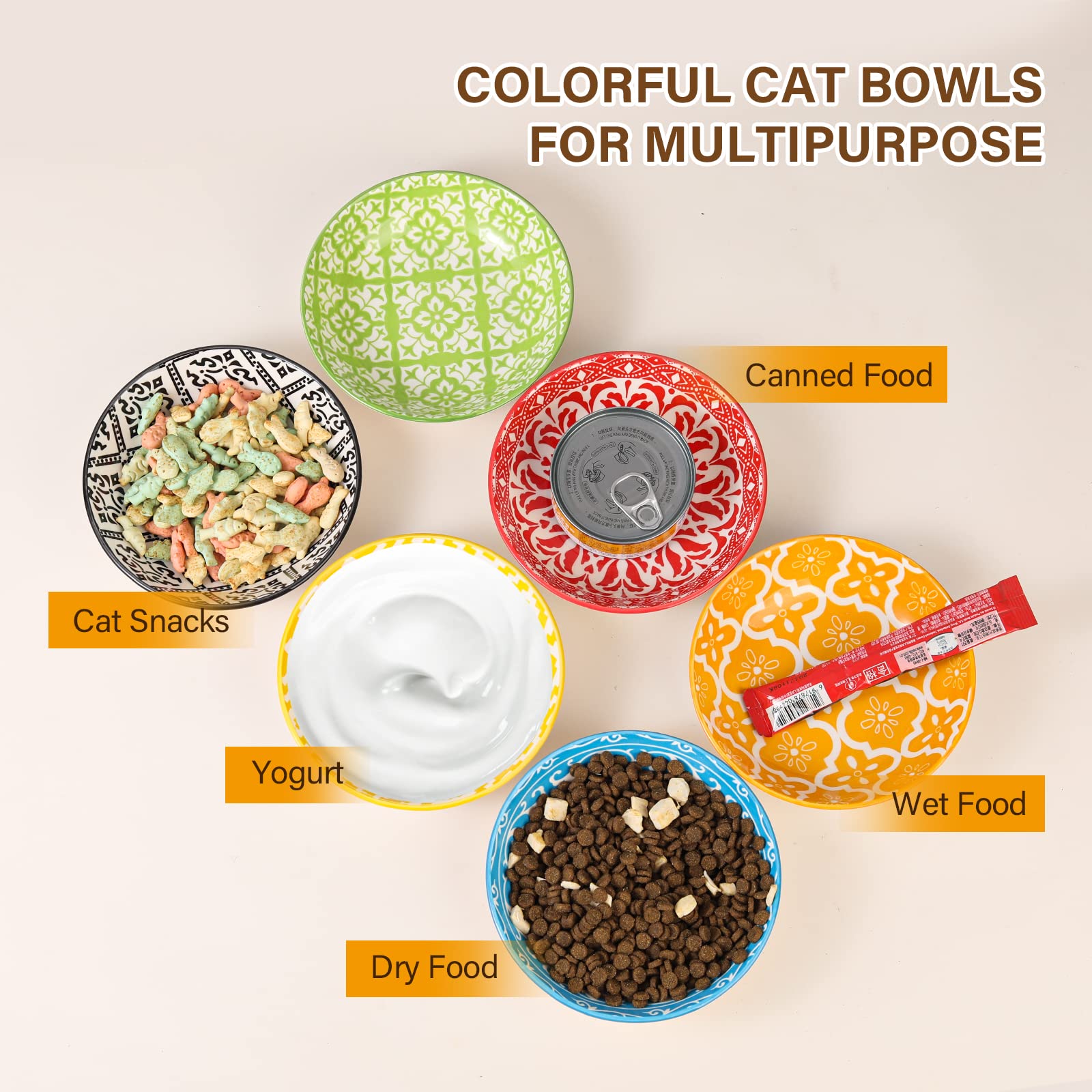 AHX cat dishes microwave-dishwasher-safe for quick cleaning.