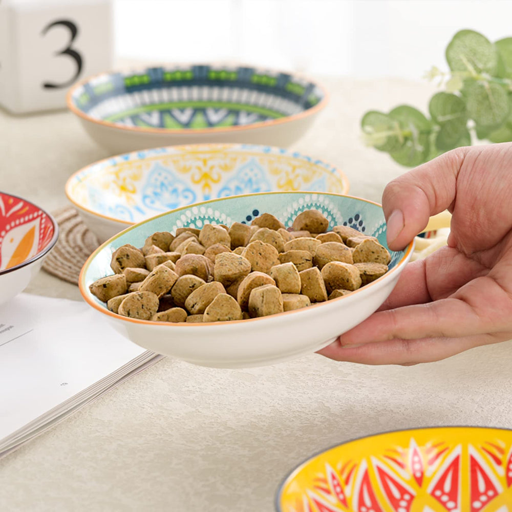 AHX ceramic cat bowls 5.75-inch-diameter sized for portions