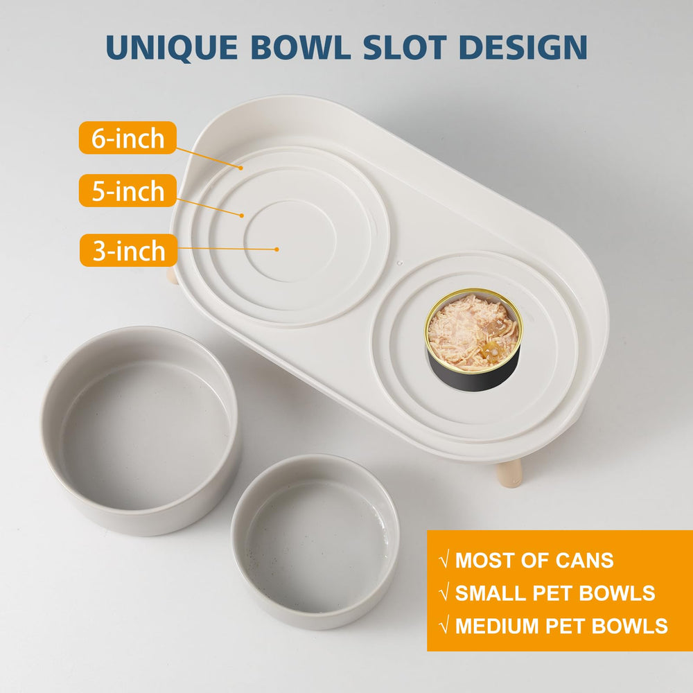 AHX raised stand has non-slip feet for stable feeding.