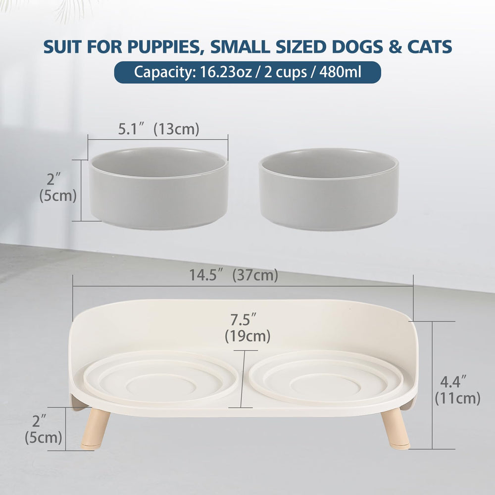 AHX elevated stand with non-slip feet—stable feeding and floor protection.