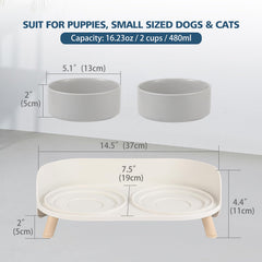 AHX elevated stand with non-slip feet—stable feeding and floor protection.