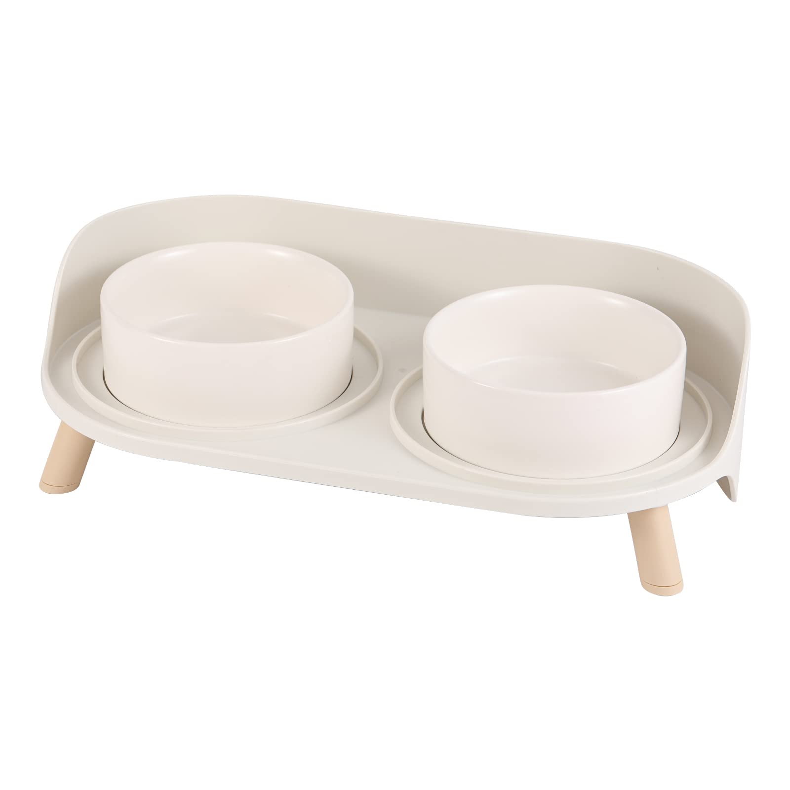 AHX raised cat food bowl ergonomic height promotes comfortable meals.