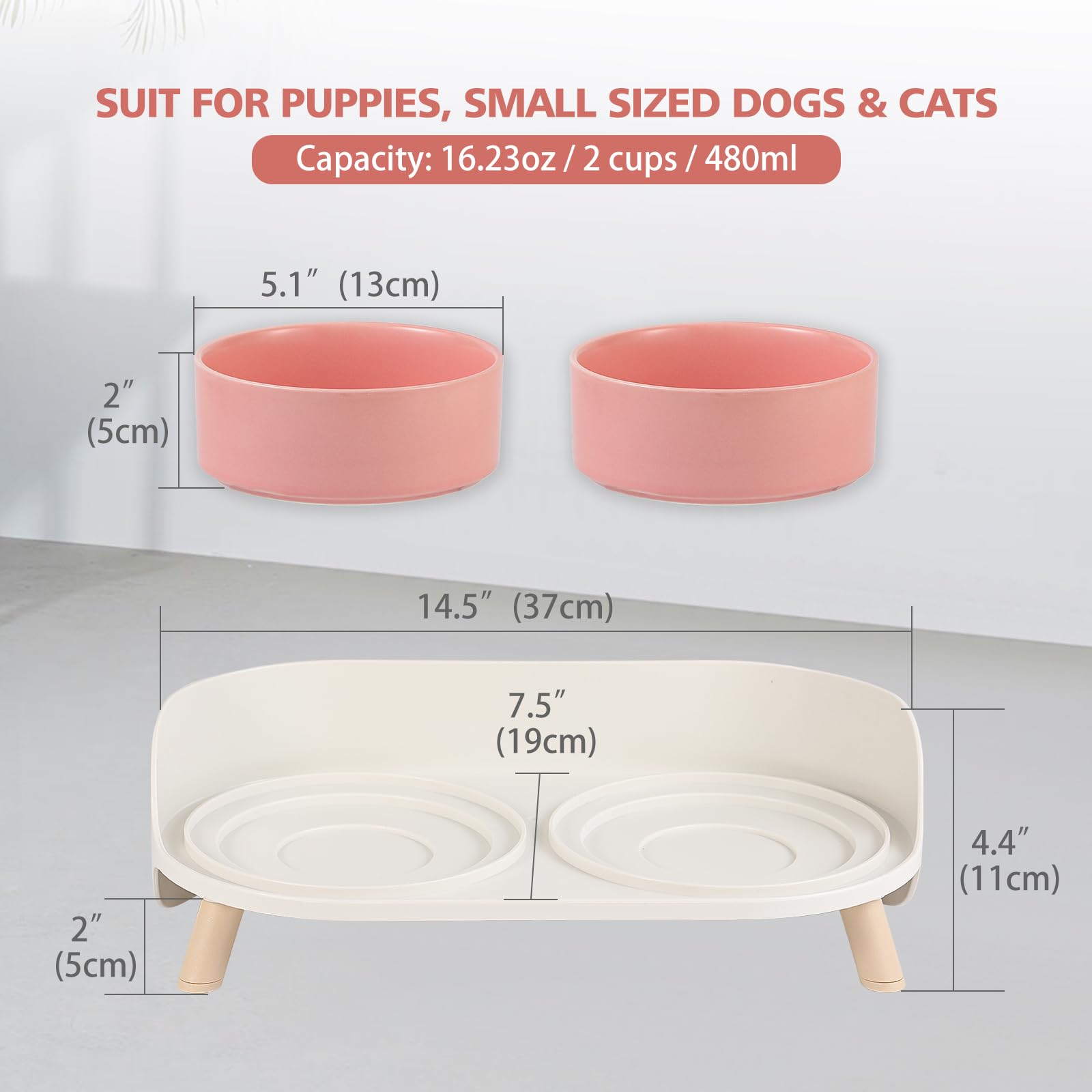 AHX raised-food-bowl provides comfortable dining and easy portioning for cats.