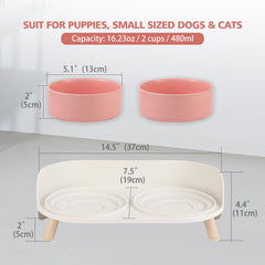 AHX raised-food-bowl provides comfortable dining and easy portioning for cats.