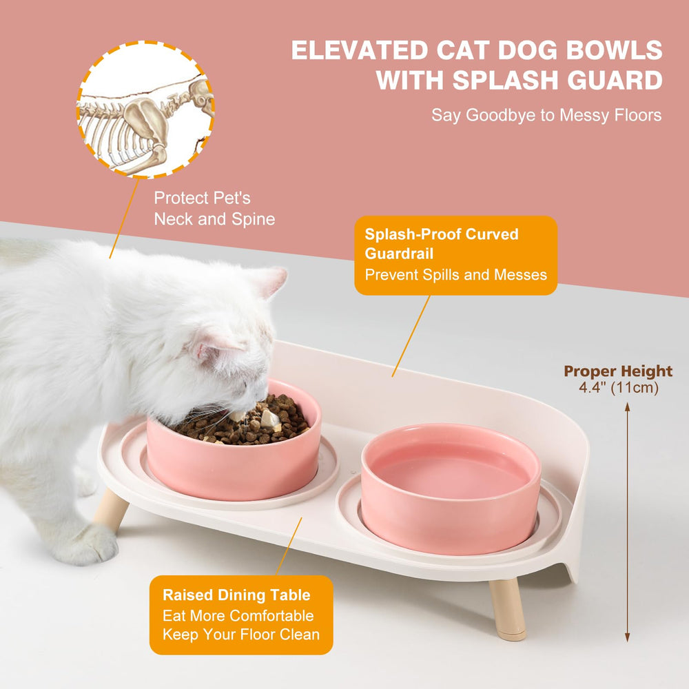 AHX raised-water-bowl offers easy drinking with ergonomic height.