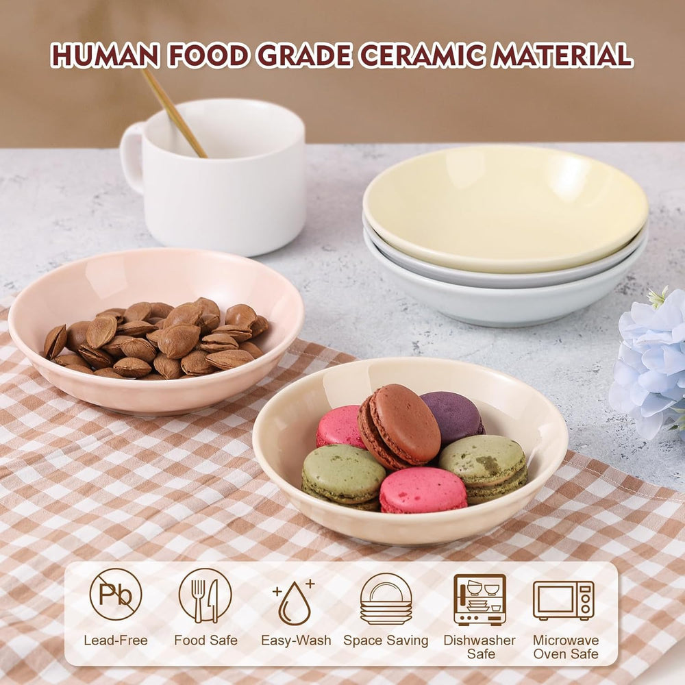 AHX stackable ceramic cat dishes save space in cupboards