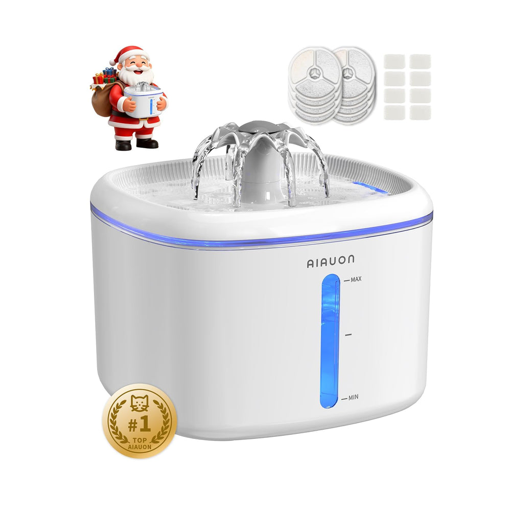 AIAUON cat water fountain assembly view, quick tool-free setup