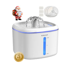 AIAUON cat water fountain setup shows quick tool-free assembly for fast setup
