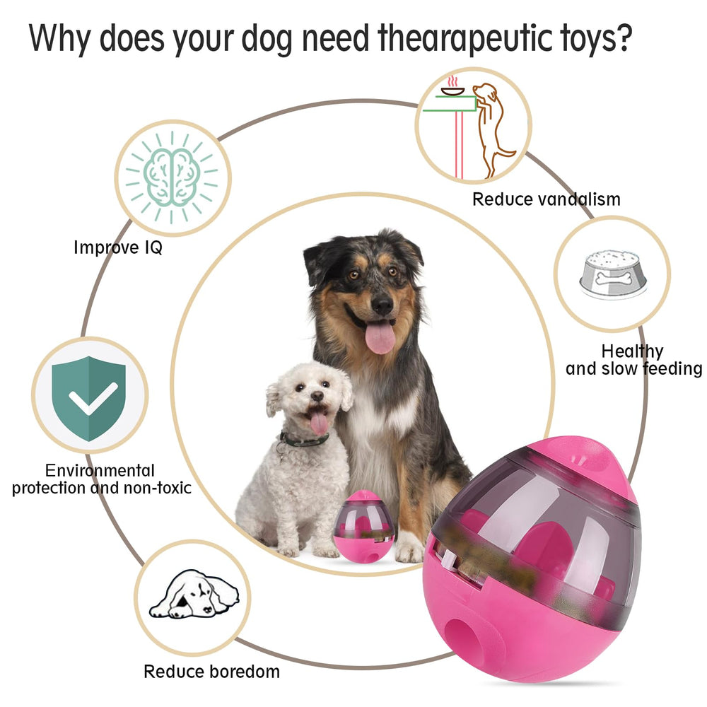 AIBOONDEE pets-enjoying-treat-dispensing-ball rose image highlights interactive play.
