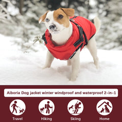 Aiboria warm coat with harness shows 2-in-1 versatility for active pups
