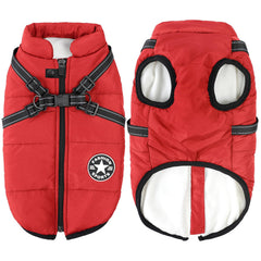 Aiboria winter dog jacket front view keeps your dog dry in rain and snow