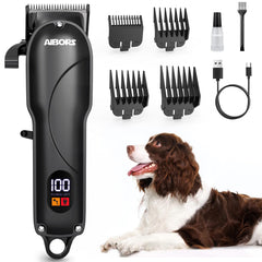 AIBORS dog clippers quiet design supports peaceful grooming sessions.