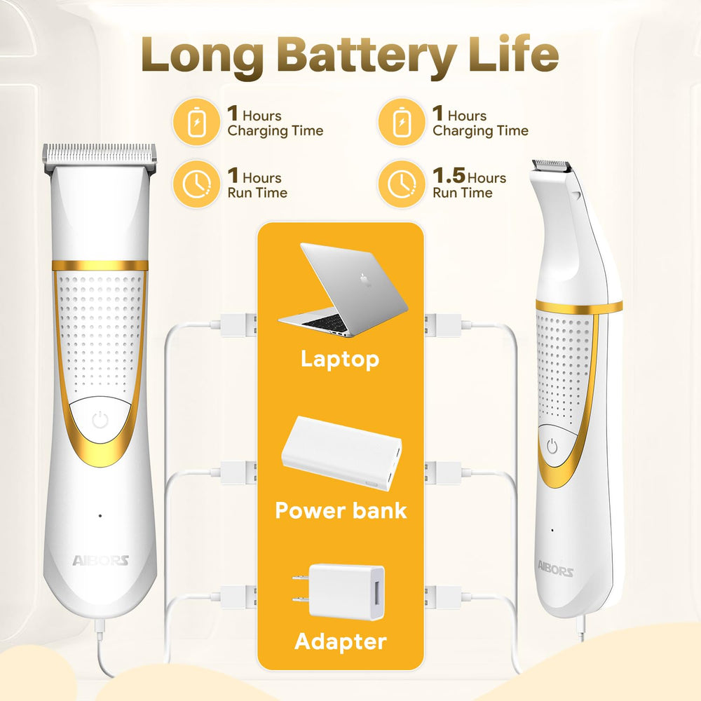AIBORS ergonomic body design enables precise control during grooming.