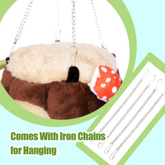 Aichillatum guinea pig hideout removable cushion enables easy cleaning.
