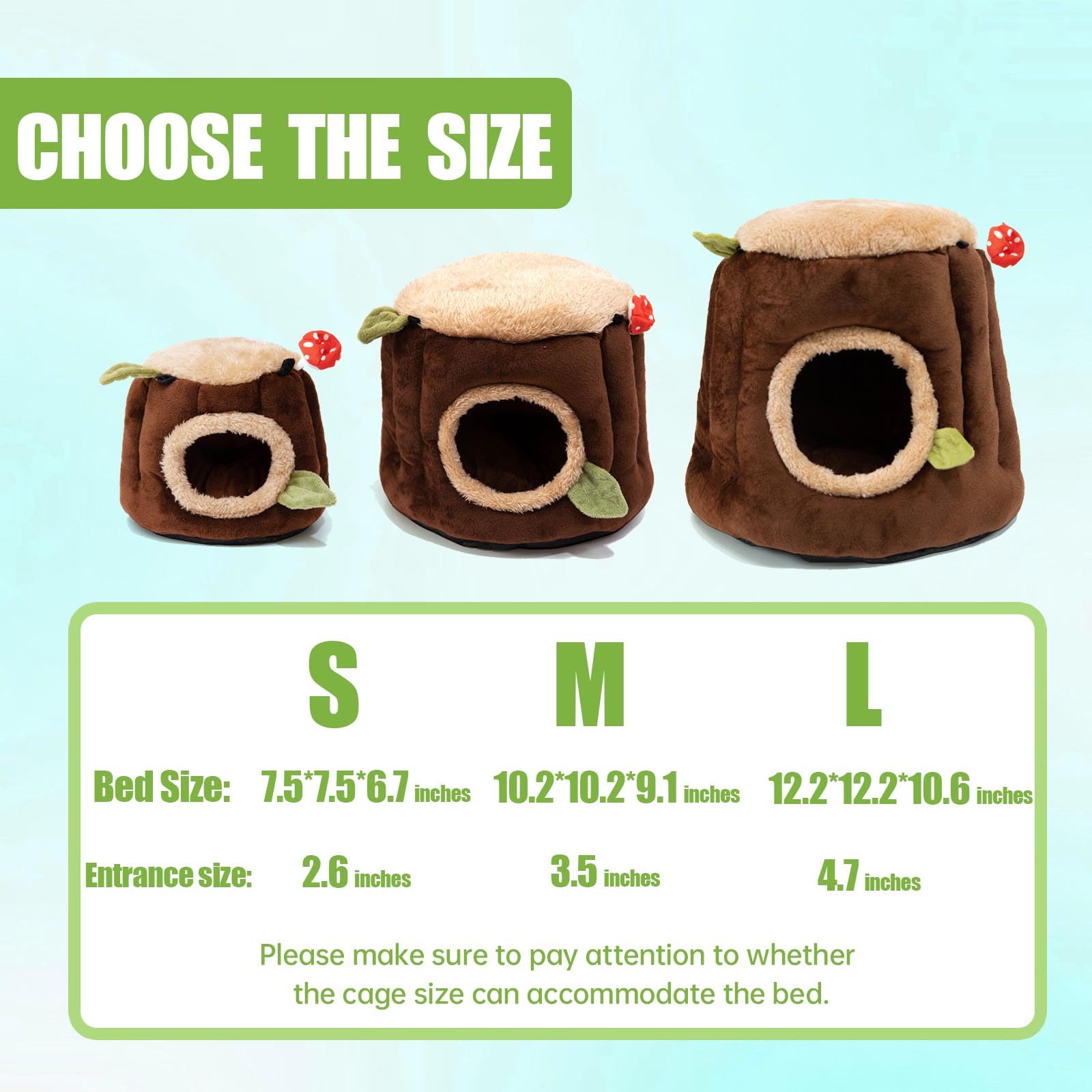 Aichillatum guinea pig hideout stump large accommodates bigger small pets.