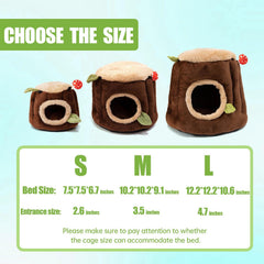 Aichillatum guinea pig hideout stump large accommodates bigger small pets.