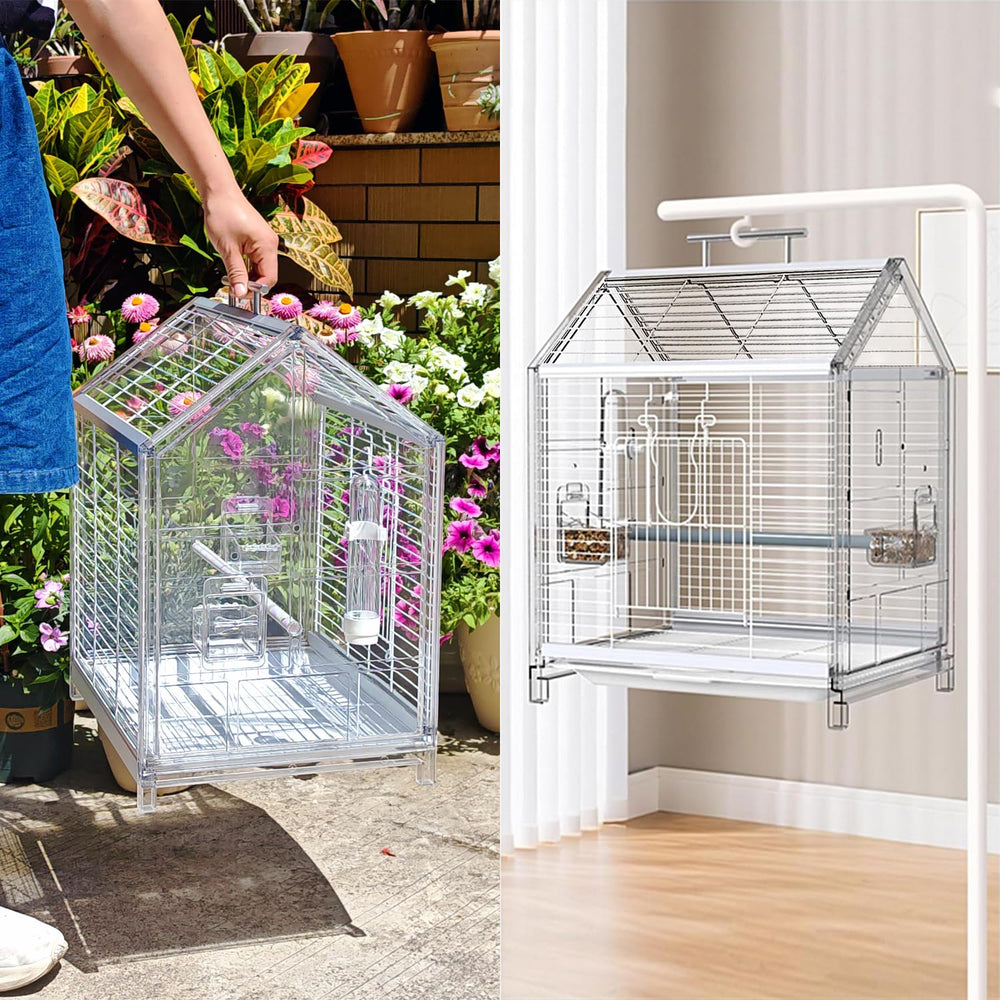 AideeGrowth bird cage compact design emphasizes portability for travel and clinics