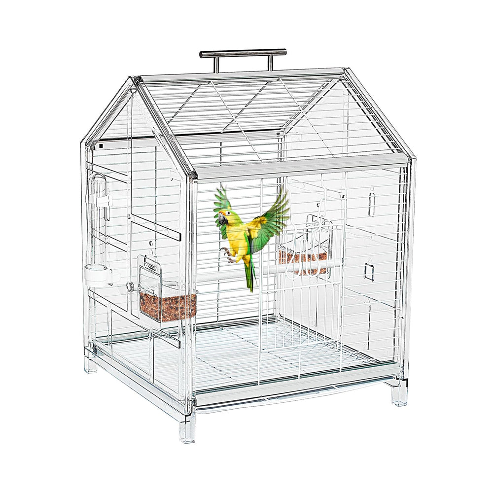 AideeGrowth bird cage front view shows a durable frame for easy monitoring