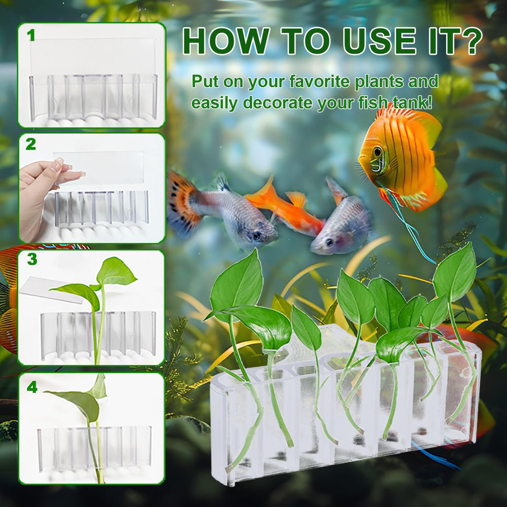 Aidmi transparent acrylic plant stand close-up highlights clear, durable aquarium aesthetics