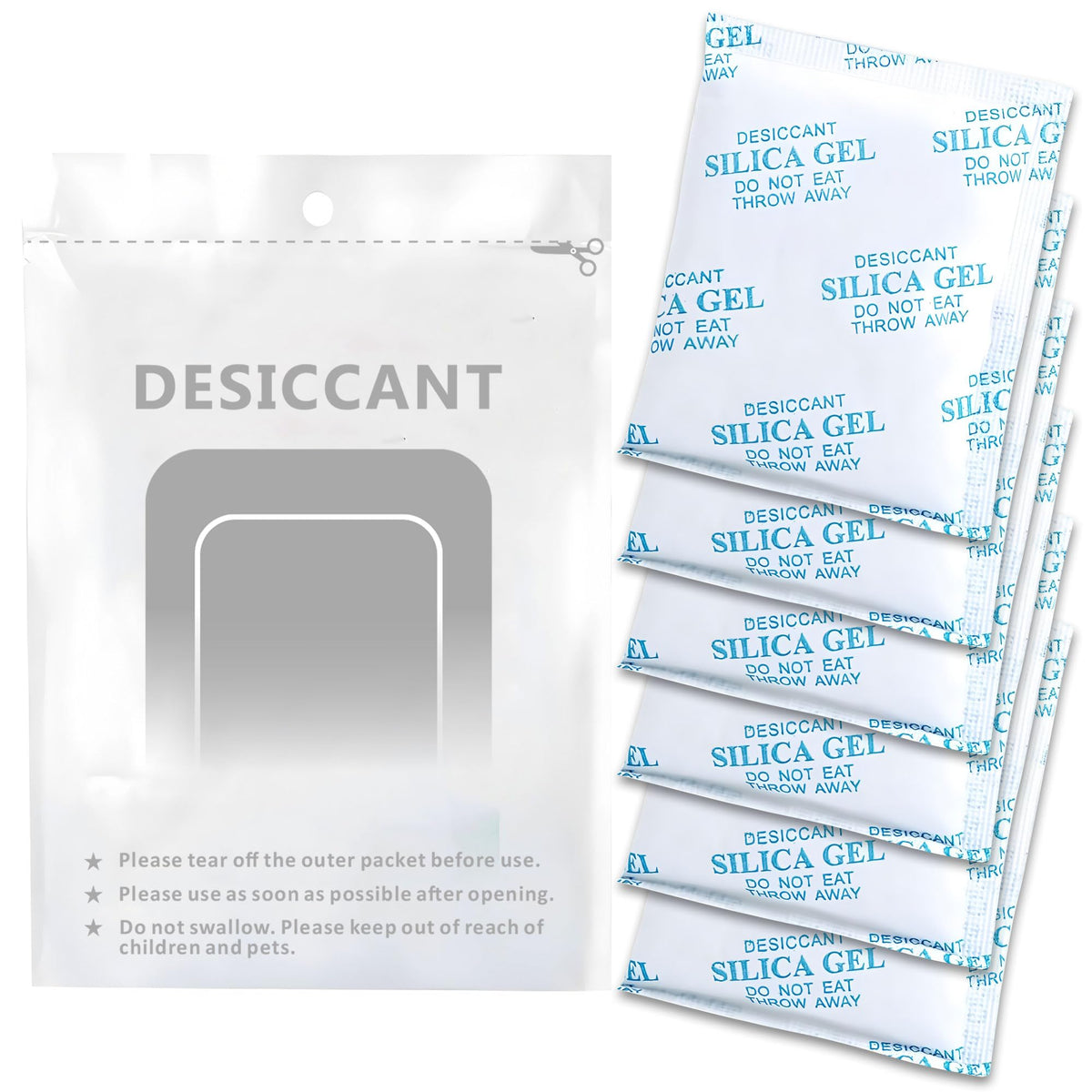 aidowocam desiccant bag pack helps moisture control for dry pet food.
