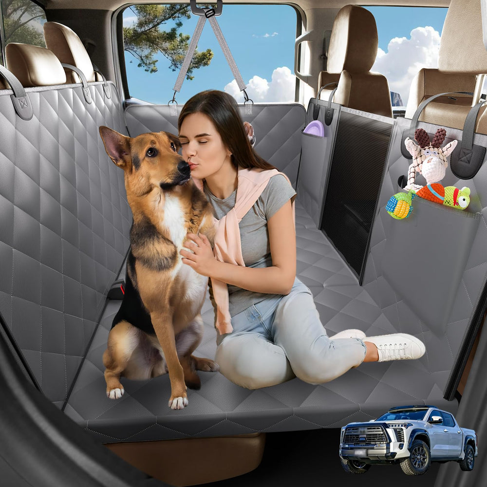 AIEDOULER back seat extender full-coverage design keeps pets secure on long rides