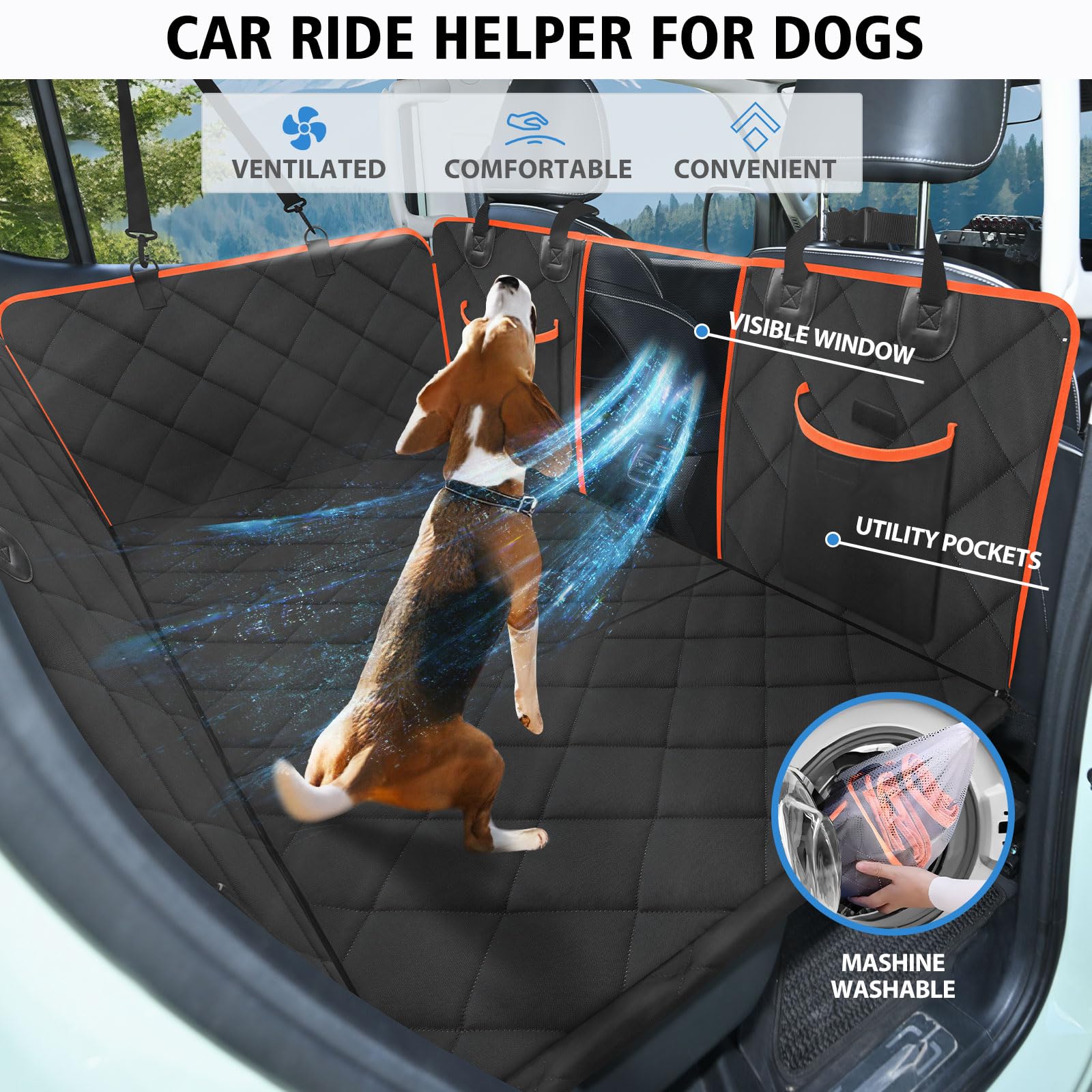 AIEDOULER side pockets store leashes and toys within easy reach.