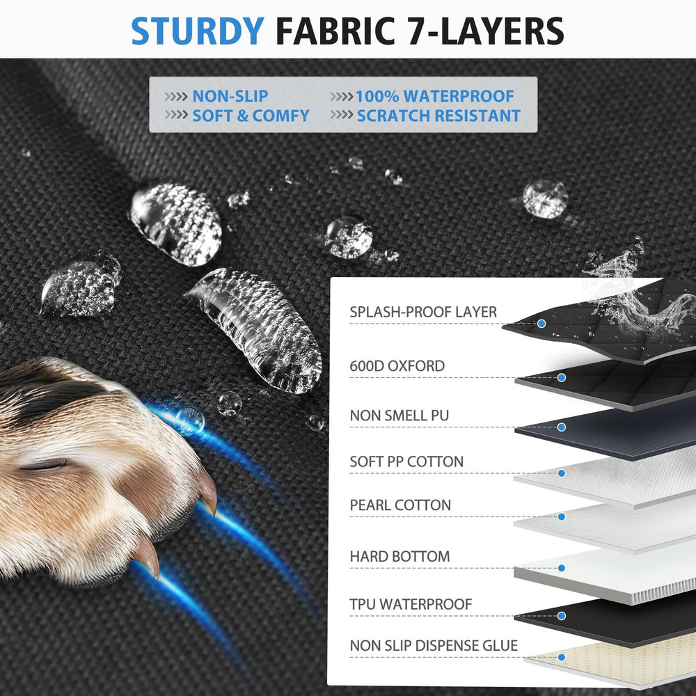 AIEDOULER waterproof dual-layer fabric prevents messes from spills and drool.