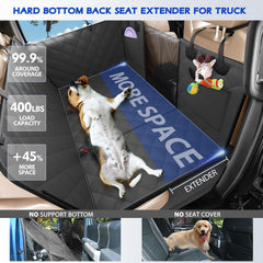 AIEDOULER XL back-seat extender hammock setup demonstrates a secure hammock for calm dog travel.