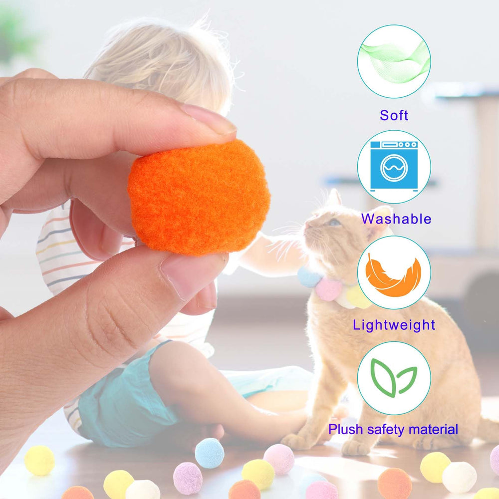 AIERSA pom-pom balls in package highlight extra balls for multi-cat play