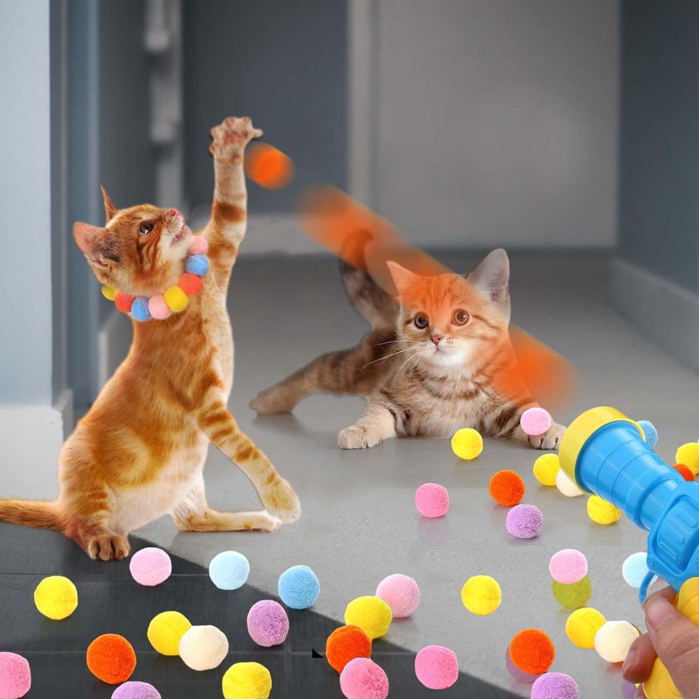 AIERSA cat-toy-gun-trigger image captures trigger-action fun that promotes chasing and daily exercise.