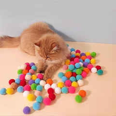 AIERSA plush-ball 20-pack ready for interactive fetch with your cat