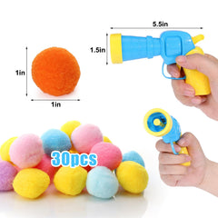 AIERSA plush-balls-30-pack image highlights soft colorfast pom-poms ideal for safe fetch and play.