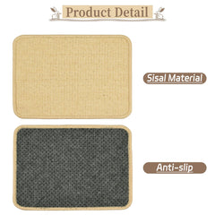 Aifong rabbit scratch mat natural sisal close-up showing durable fibers for long-lasting use
