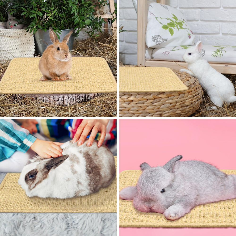 Aifong rabbit scratch mat non-slip back prevents movement on smooth floors