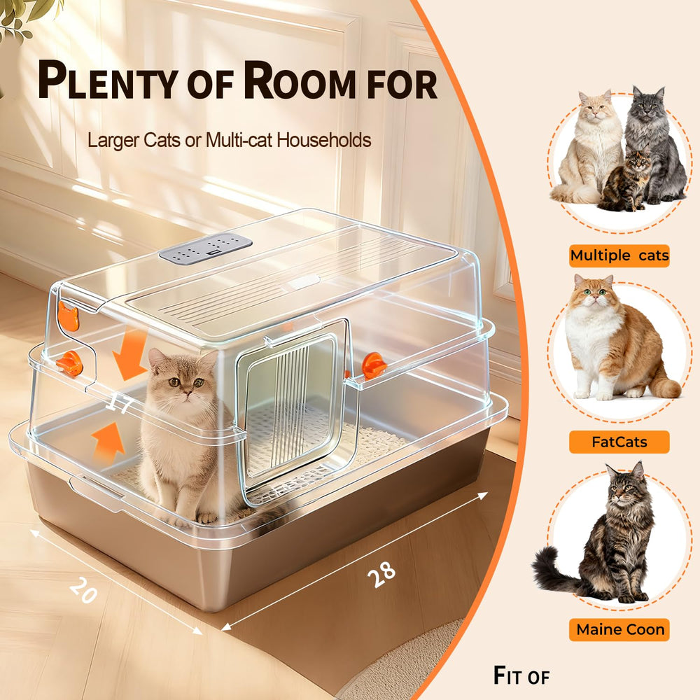 AIFUN XXXL interior stainless-steel tray resists stains and simplifies cleaning