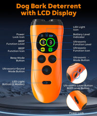 AiGerdinn three ultrasonic emitters close-up demonstrate stronger coverage for effective barking control.