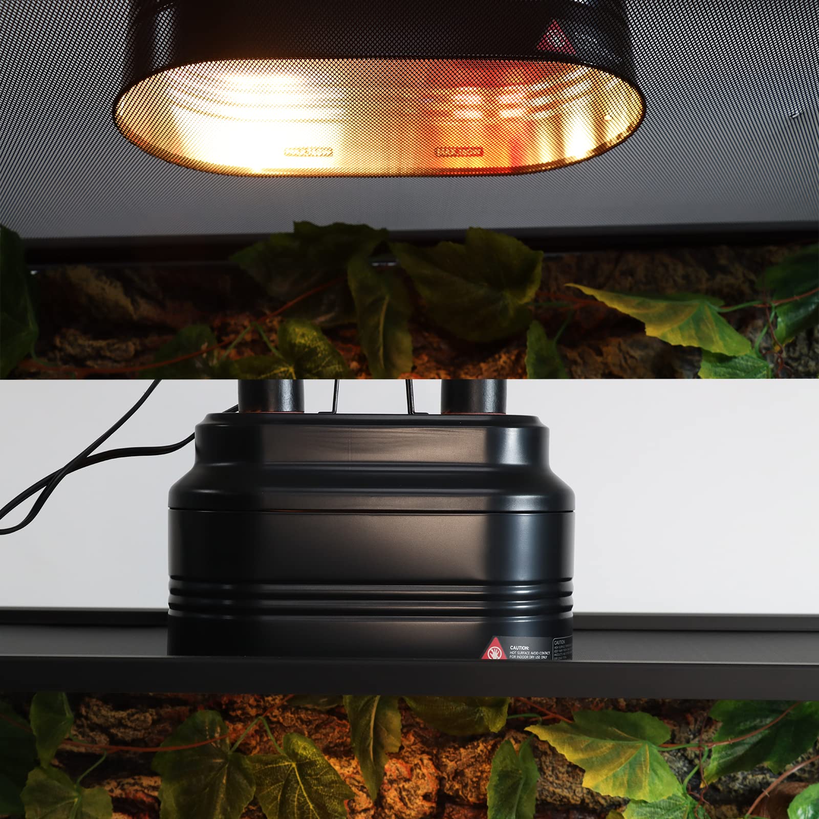 Aiicioo reptile light fixture fits bearded dragon and turtle habitats with versatile mounting.
