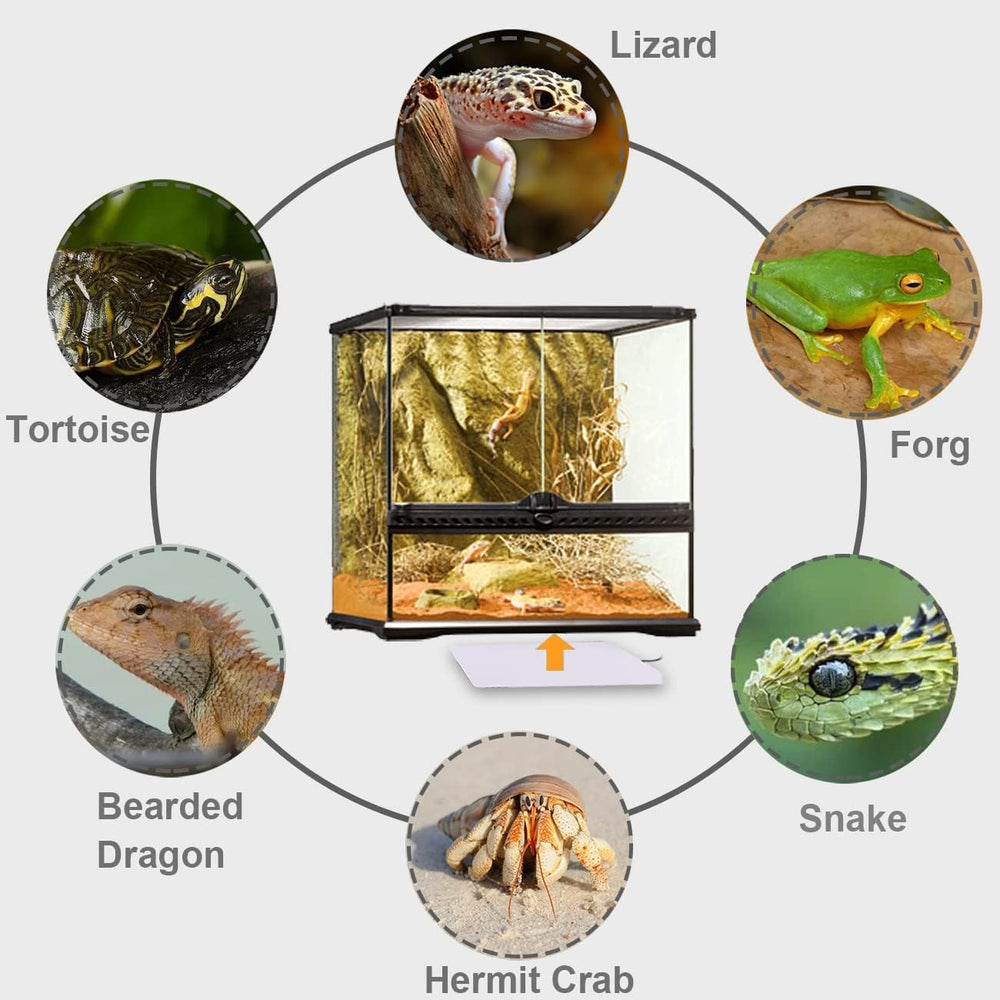 Aiicioo reptile heat mat cleans easily and maintains even heat without hot spots.