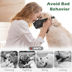 Aiieim dog muzzle adjustable-strap provides secure fit during activities.