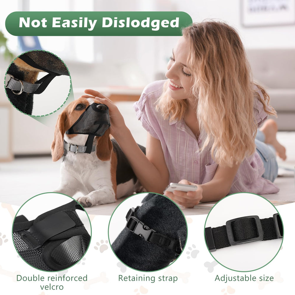 Aiieim dog muzzle size range shows availability from small to XL for versatile use.