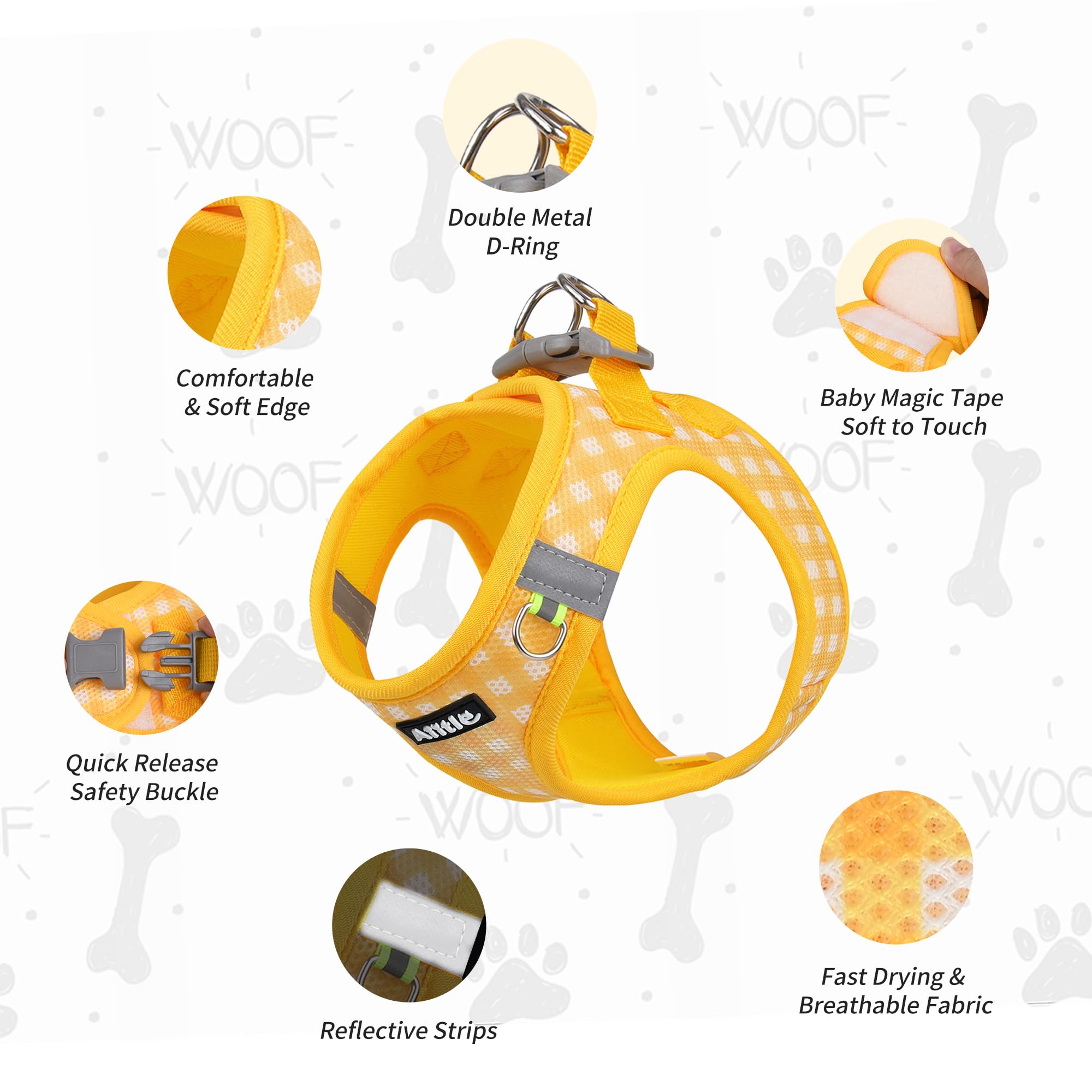 AIITLE soft breathable harness material close-up for daily wear.