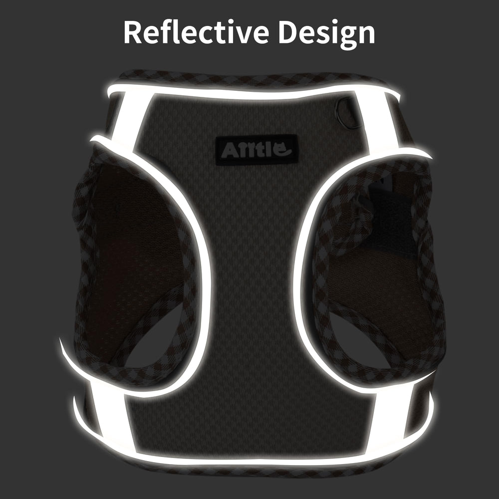 AIITLE Tiny Dog Harness chest and neck measurement guide for the right fit
