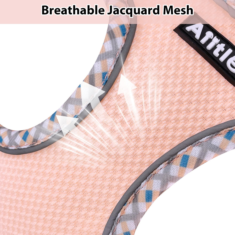 Aiitle Tiny Dog Harness pink xxxs escape-proof buckle detail