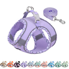 Aiitle Tiny Dog Harness XXXS front view shows lightweight comfort for tiny breeds