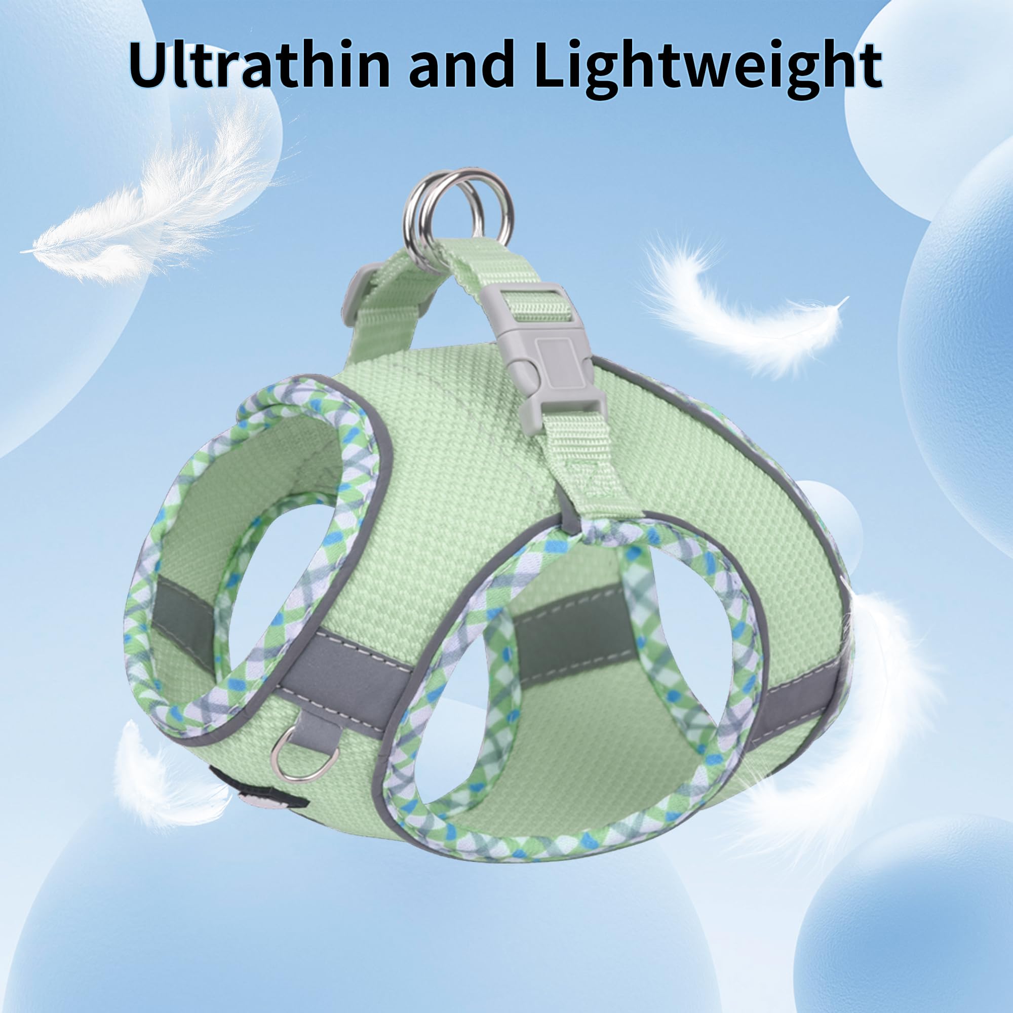 Aiitle Tiny Dog Harness with reflective strips for safer night walks