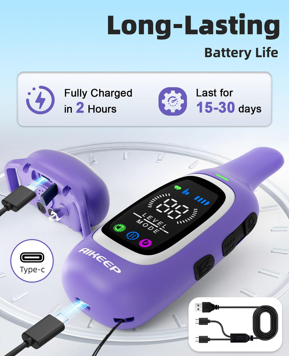 AIKEEP remote and collar viewed together for accessible training adjustments.