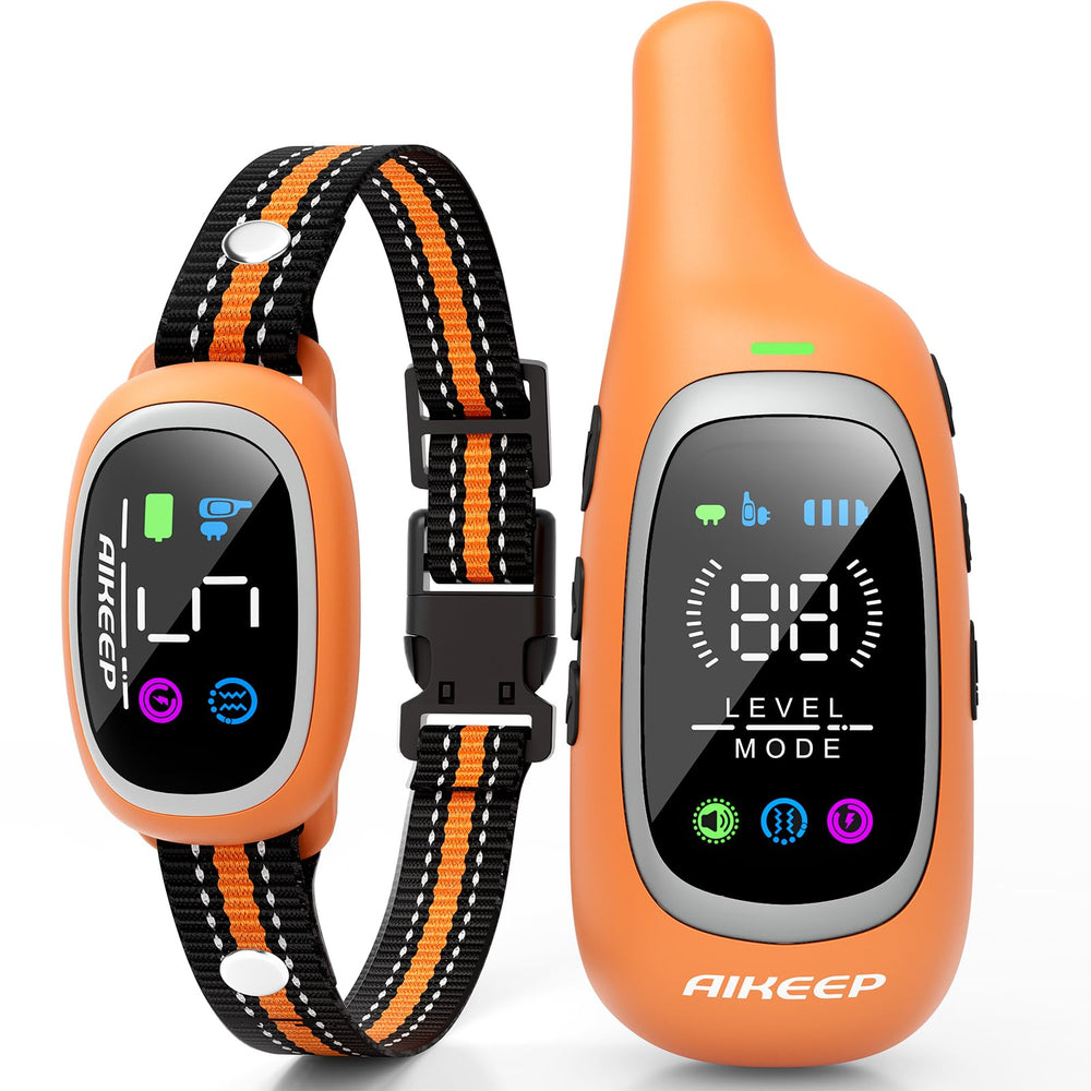 AIKEEP 2-in-1 dog collar with remote supports extended-range training across yards.