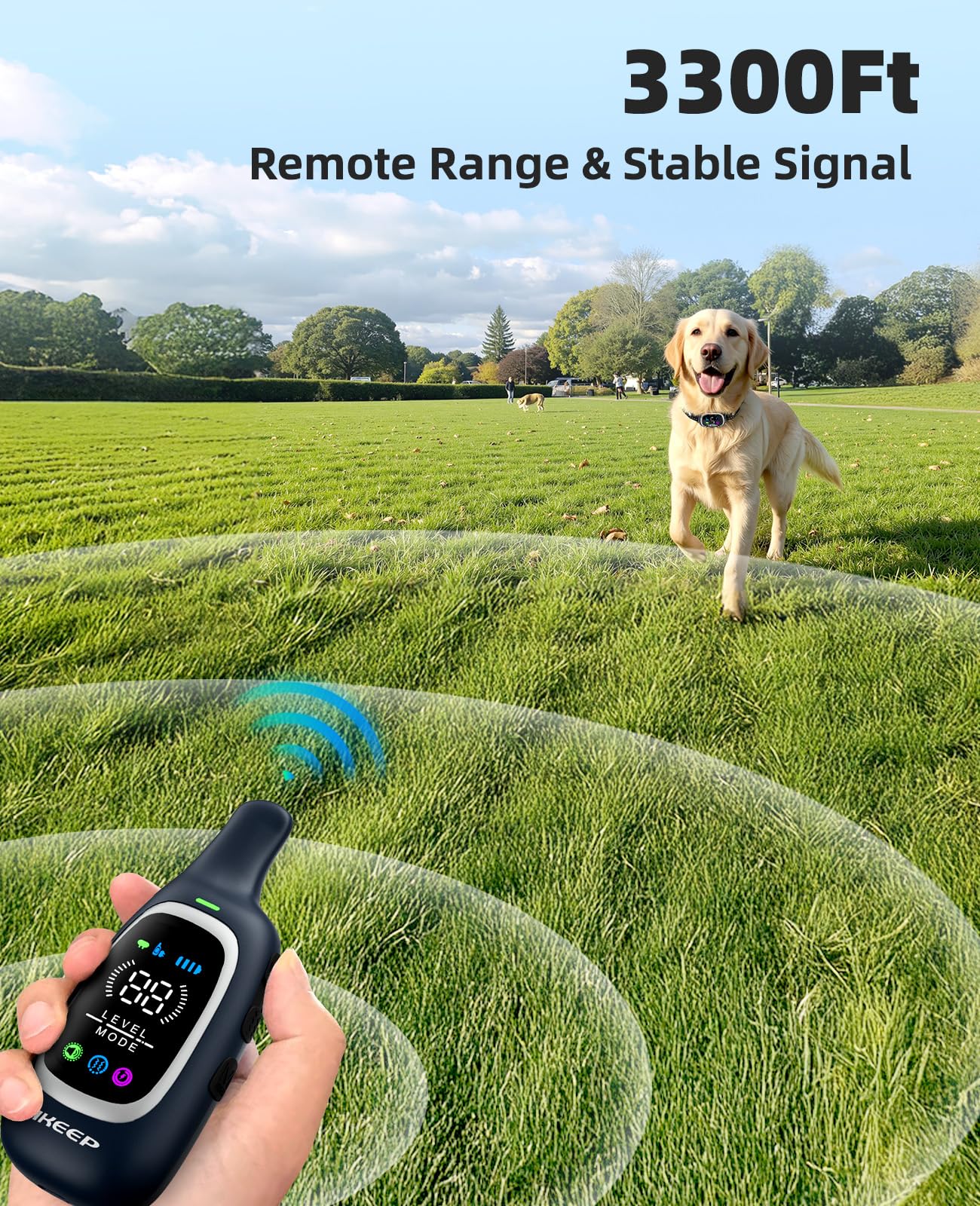 AIKEEP collar and remote long battery life for extended training sessions