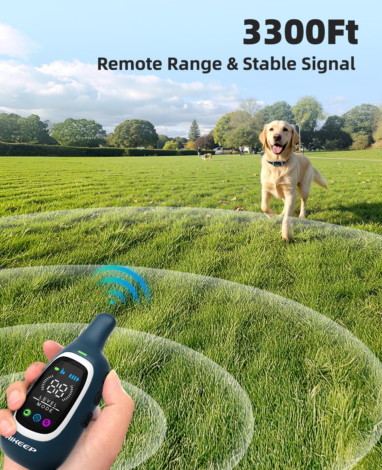 AIKEEP LED backlit display ensures easy control, even at dusk.